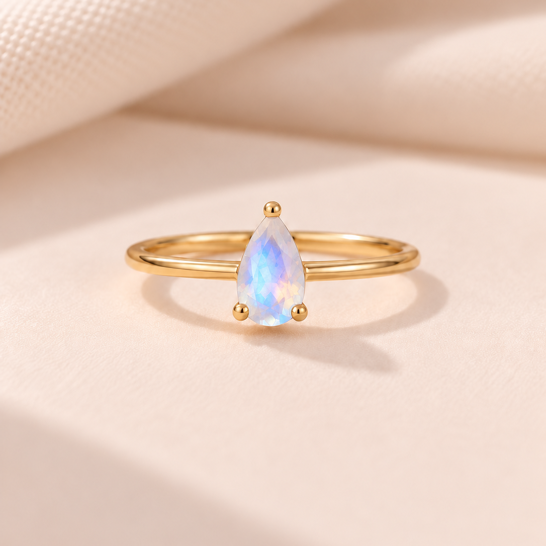 Pear Birthstone Ring 【1月~6月】