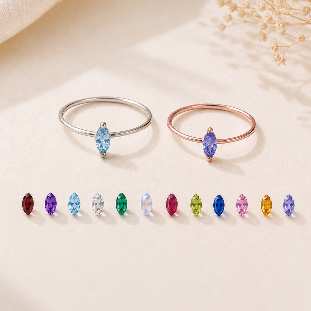 Marquise Birthstone Ring 【1~6月】