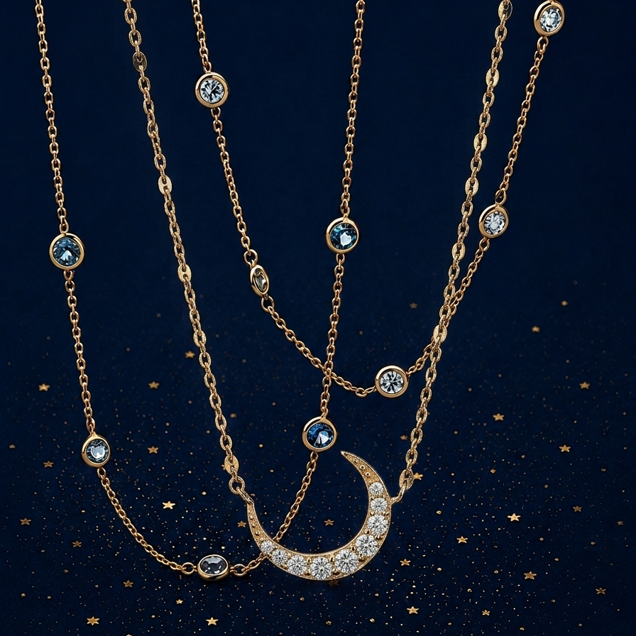 Moon Set (necklace& ring) (Milky Way Wishes)