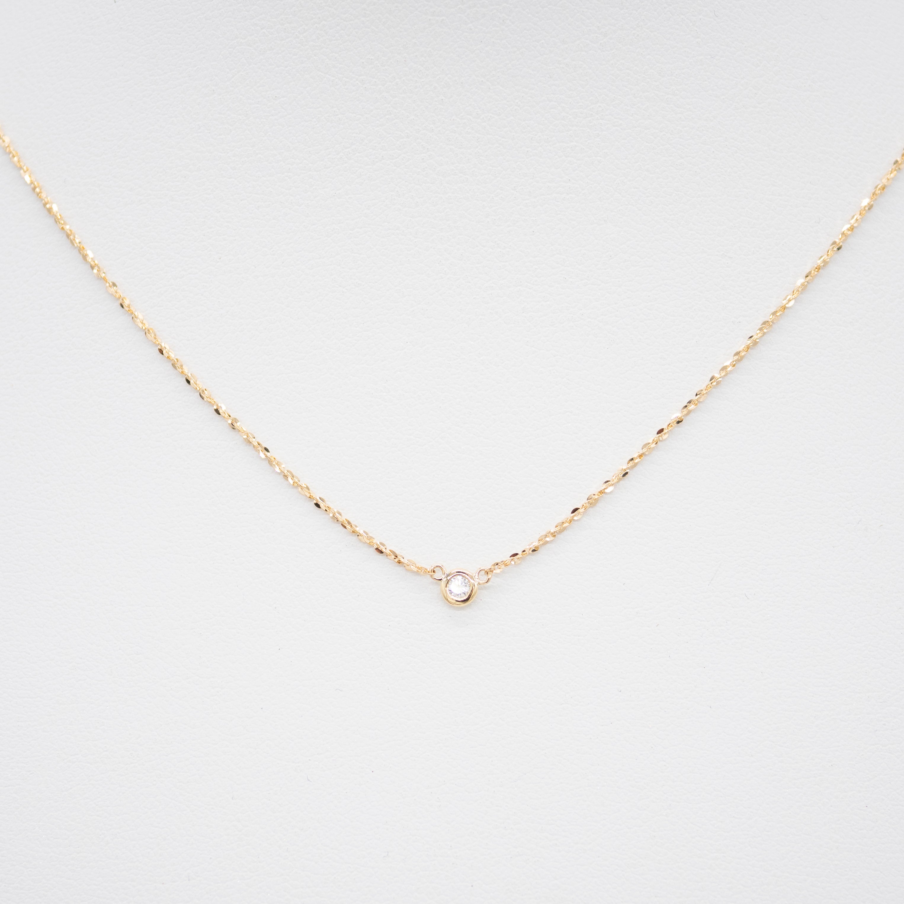 【一粒ダイヤモンド】ネックレス 0.06ct