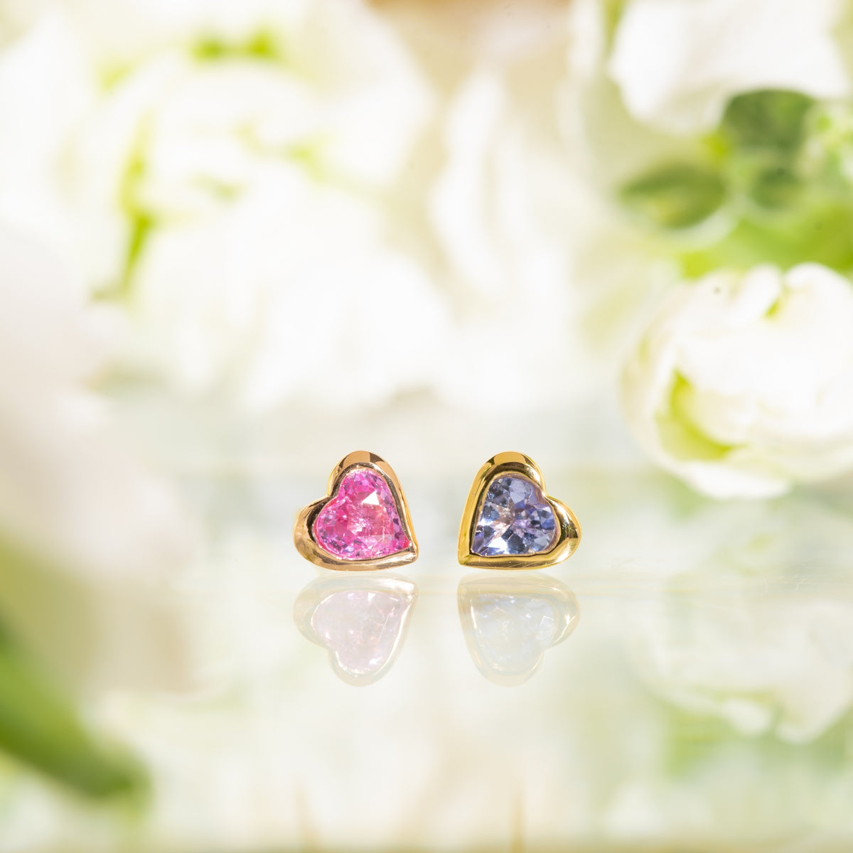 ハートシェイプPINKDiamondピアス(片耳) （ジュエリーマキ ハート 