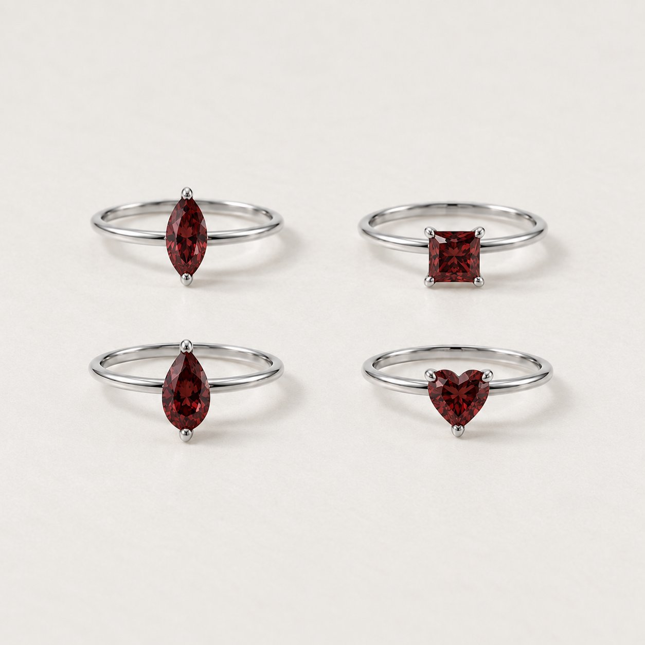1月　Garnet stone Ring
