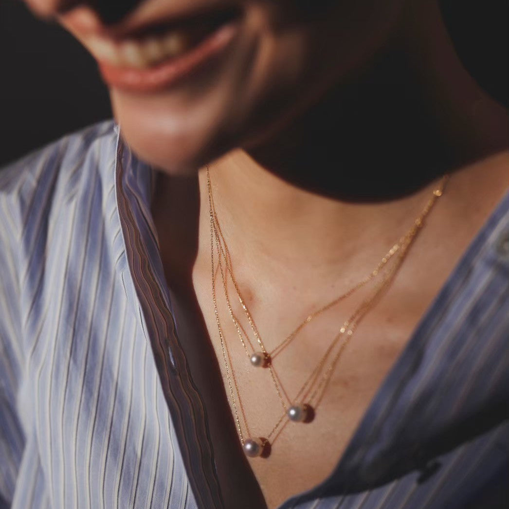 アコヤ3連ネックレス