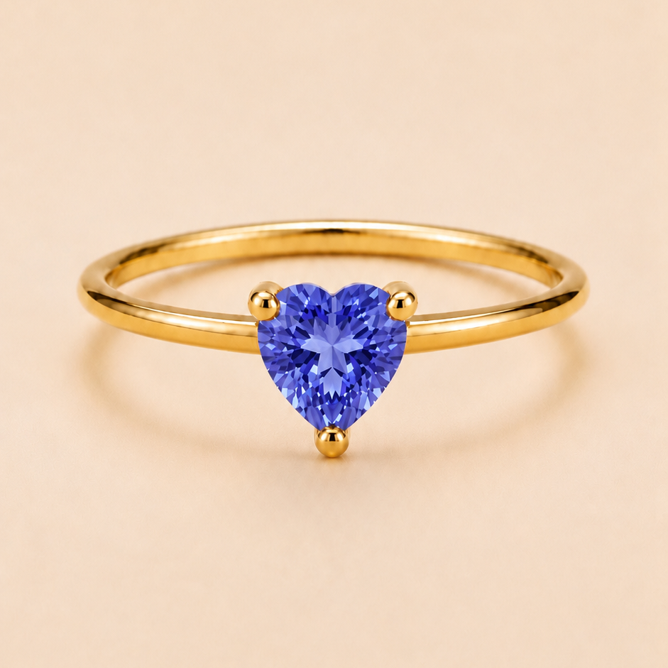 Heart Birthstone Ring　　【7月～12月】