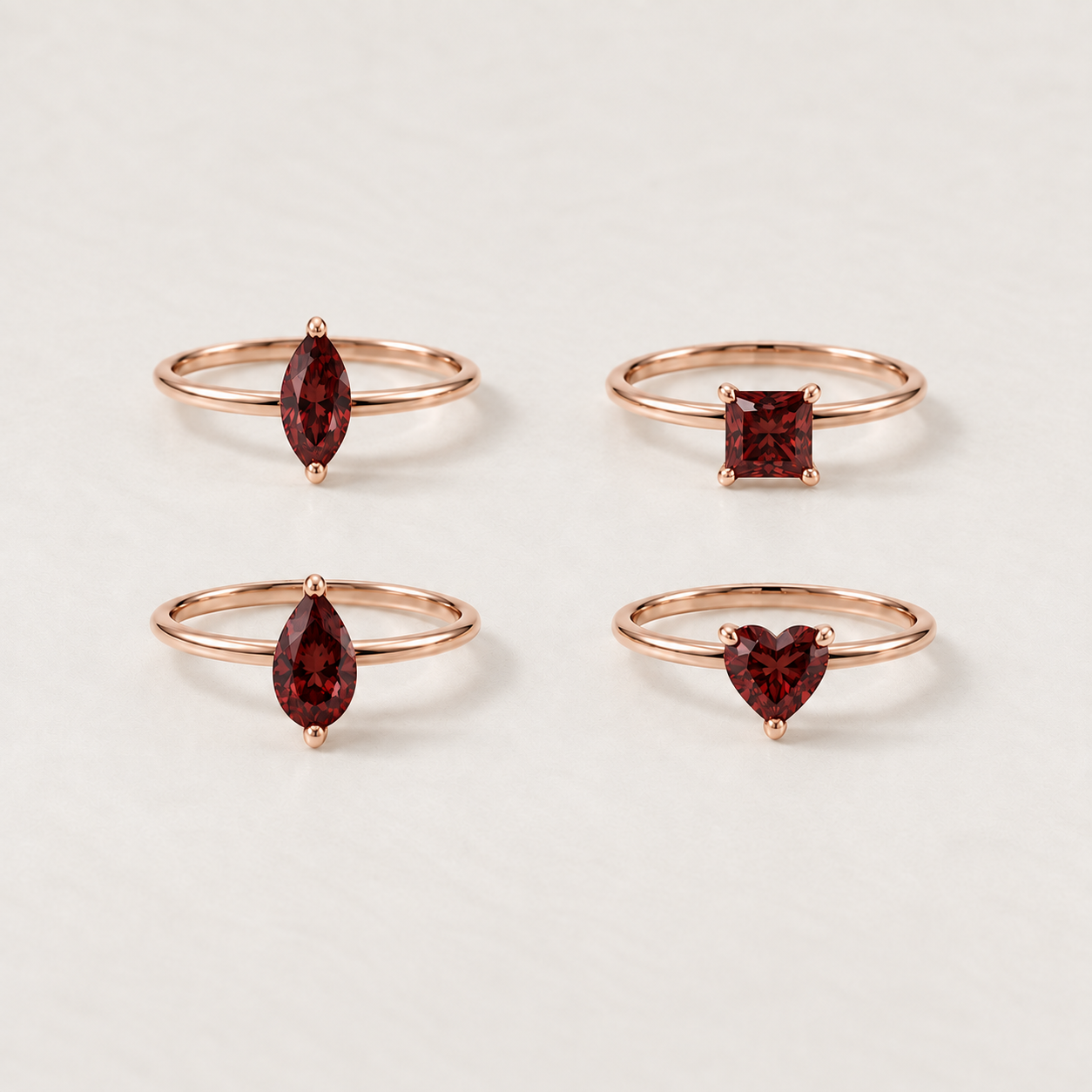 1月　Garnet stone Ring
