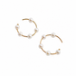 Pearl Tree Hoop Earrings