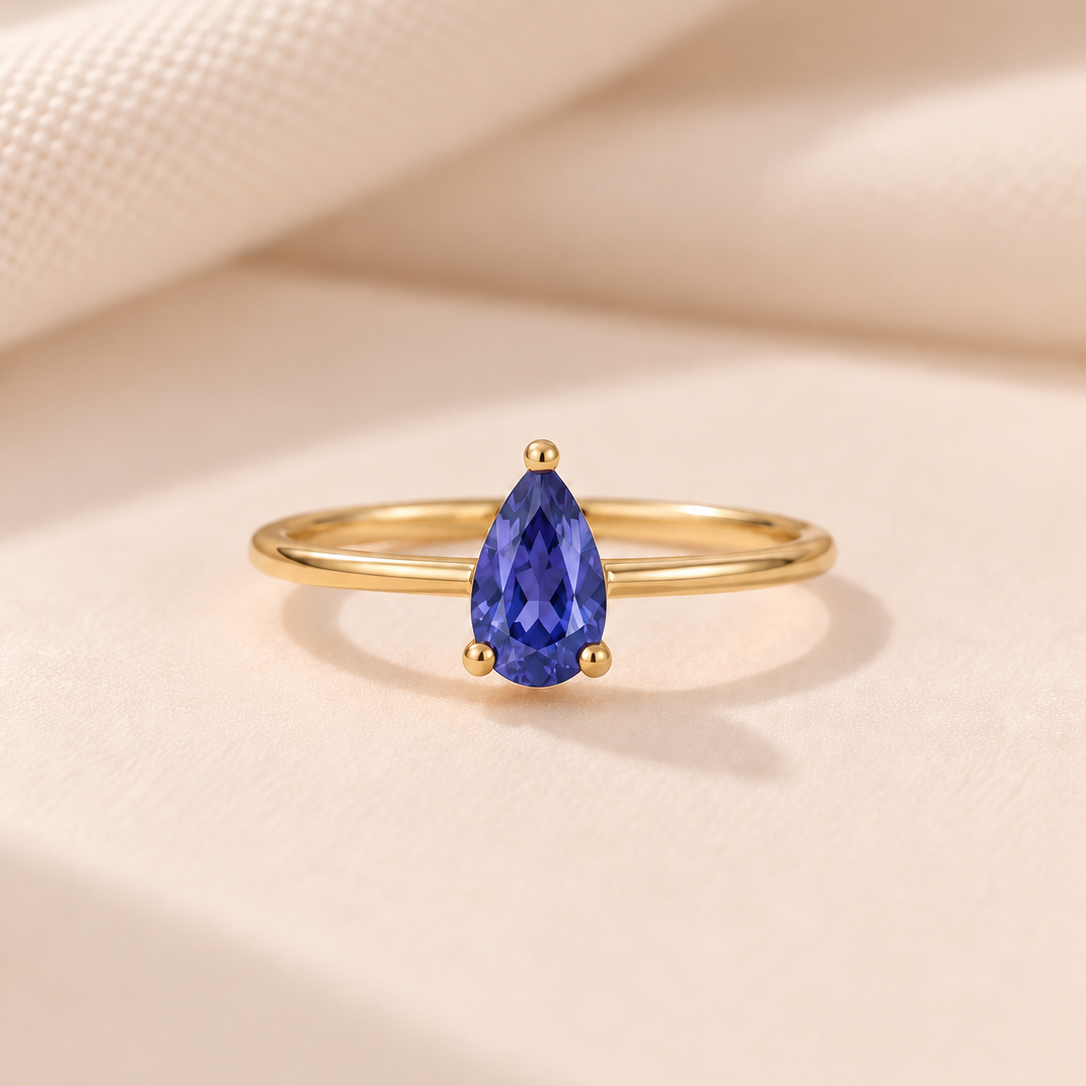 Pear Birthstone Ring　【7月~12月】
