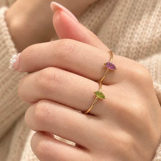 Marquise Birthstone Ring　【1~6月】