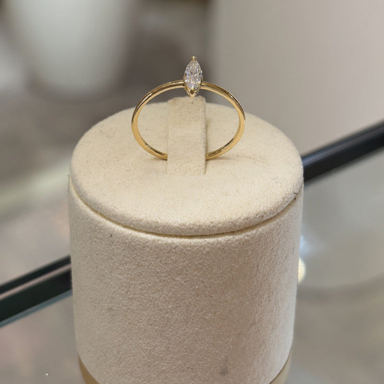 Marquise Solitaire Diamond Ring