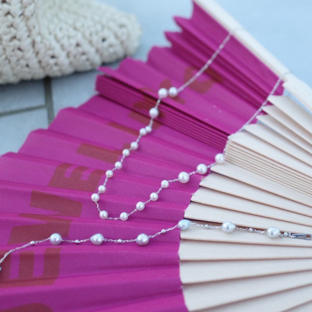 Akoya Pearl Station Necklace