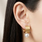 Akoya Pearl Huggie Earrings