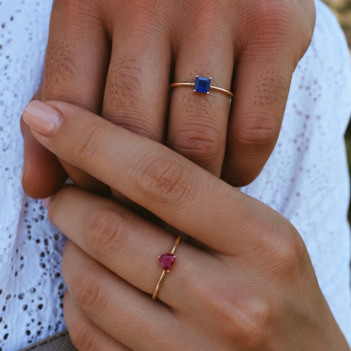 Heart Birthstone Ring　　【7月～12月】