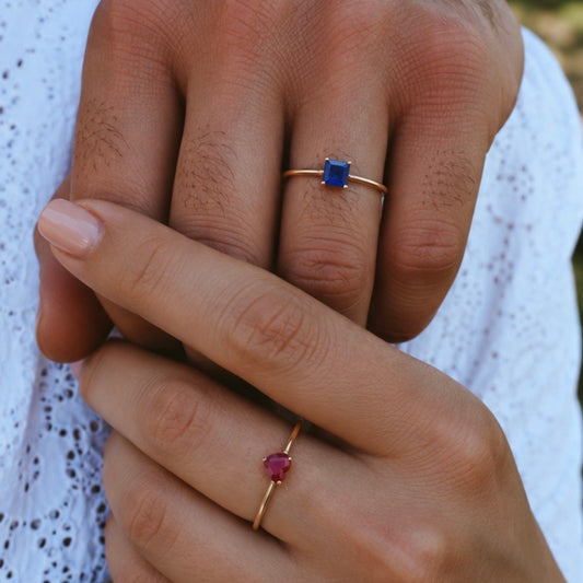 Princess Birthstone Ring　【7月~12月】