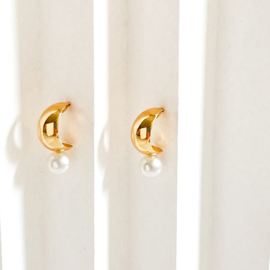 Akoya Pearl Petal Earrings