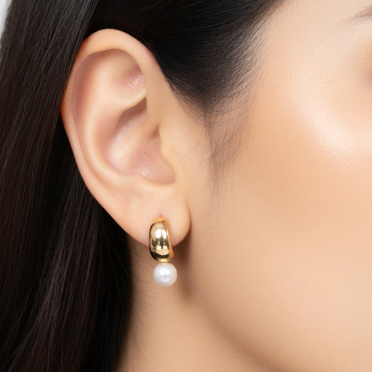 Akoya Pearl Petal Earrings
