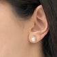 AKOYA PEARL SQUARE HALO EARING