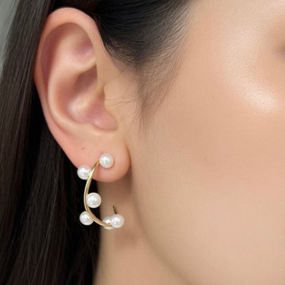 AKOYA PEARL WAVE HOOP