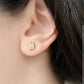 Emerald Cut Diamond Earrings