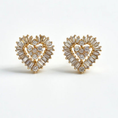 Diamond Heart Earrings
