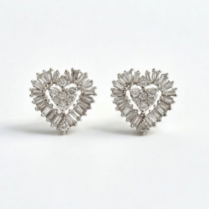 Diamond Heart Earrings