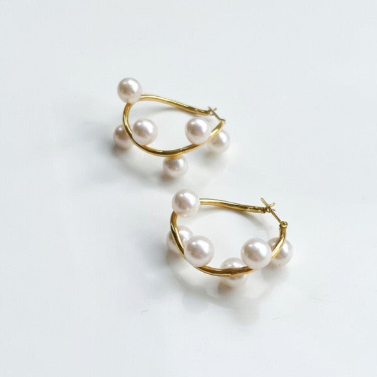 Multi Akoya Pearl Earings