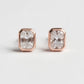 Emerald Cut Diamond Earrings