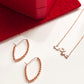 Signature Calligraphy 【 Hayati 】 Necklace / Marquise Candy Earrings【 Medium 】