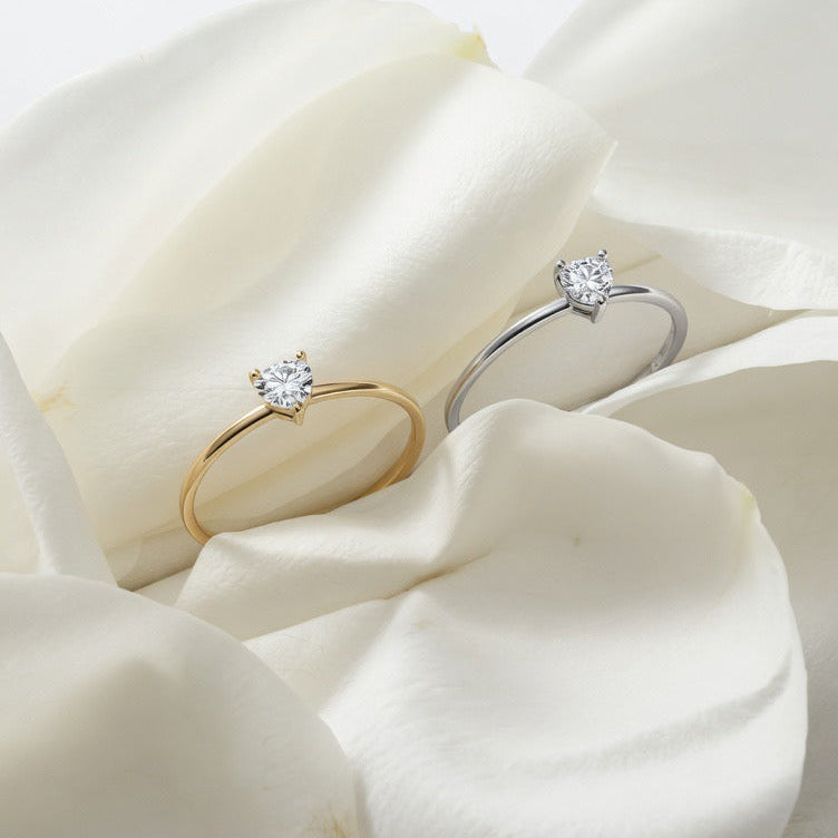 Heart Solitaire Diamond Ring