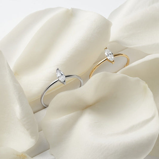 Marquise Solitaire Diamond Ring