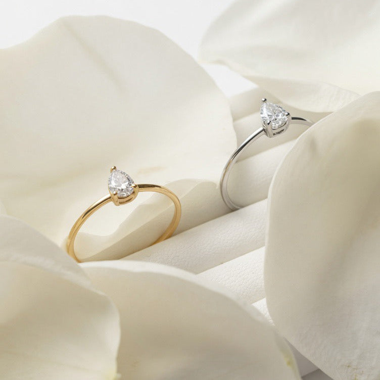 Pear Solitaire Diamond Ring