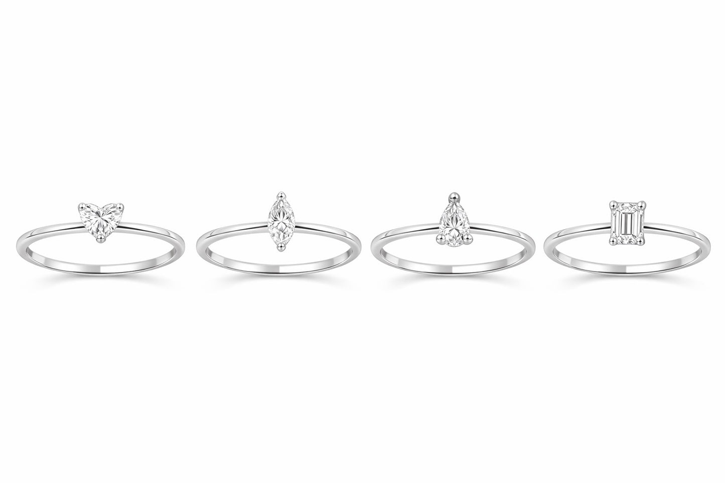 【princess Solitaire Diamond Ring】