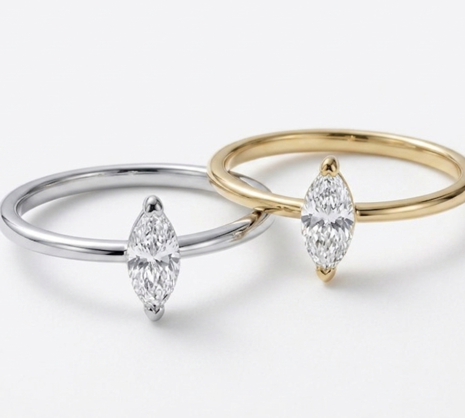 Marquise Solitaire Diamond Ring