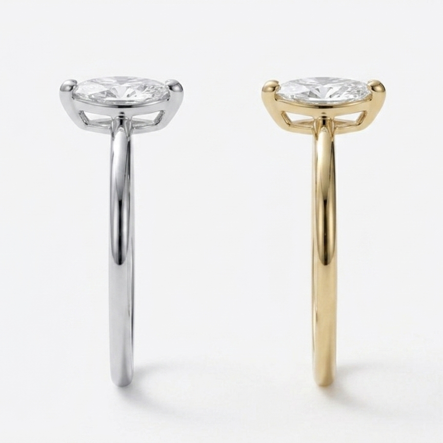 Marquise Solitaire Diamond Ring