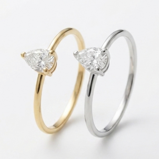 Pear Solitaire Diamond Ring
