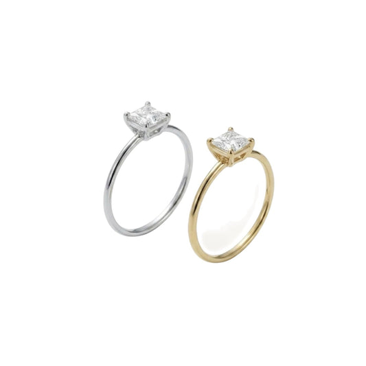princess Solitaire Diamond Ring