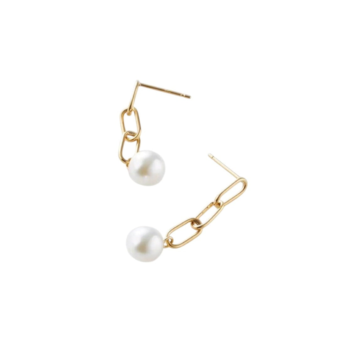 Akoya Pearl Chain Earings