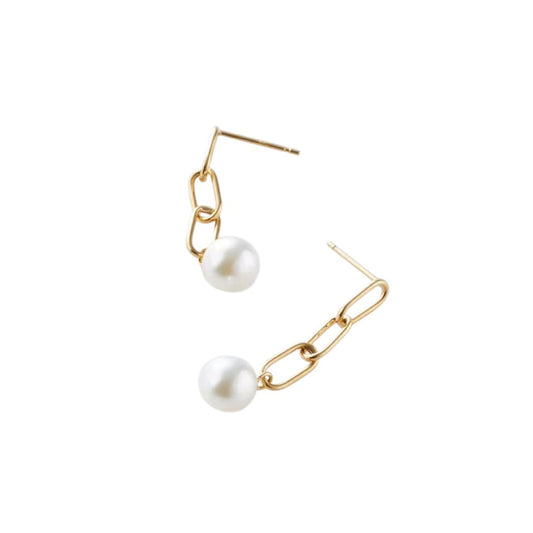 Akoya Pearl Chain Earings