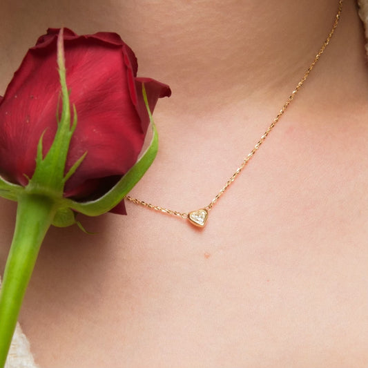 プレシャスツインハートネックレス【ダイヤモンド】