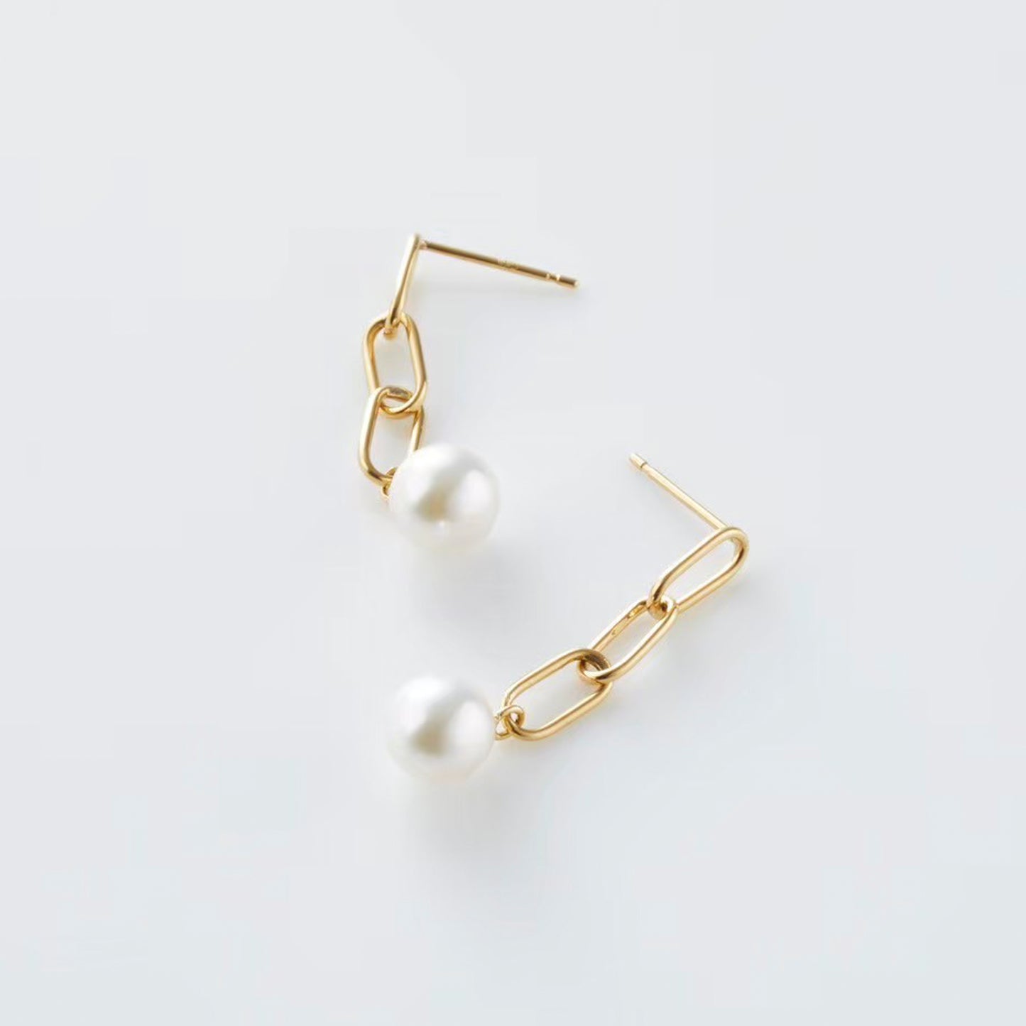 Akoya Pearl Chain Earings