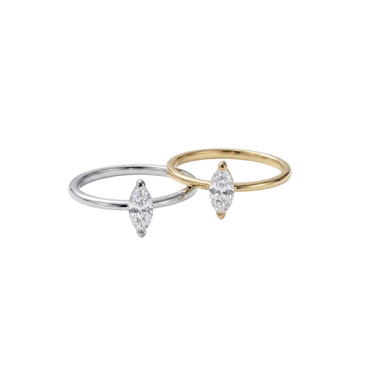 Marquise Solitaire Diamond Ring