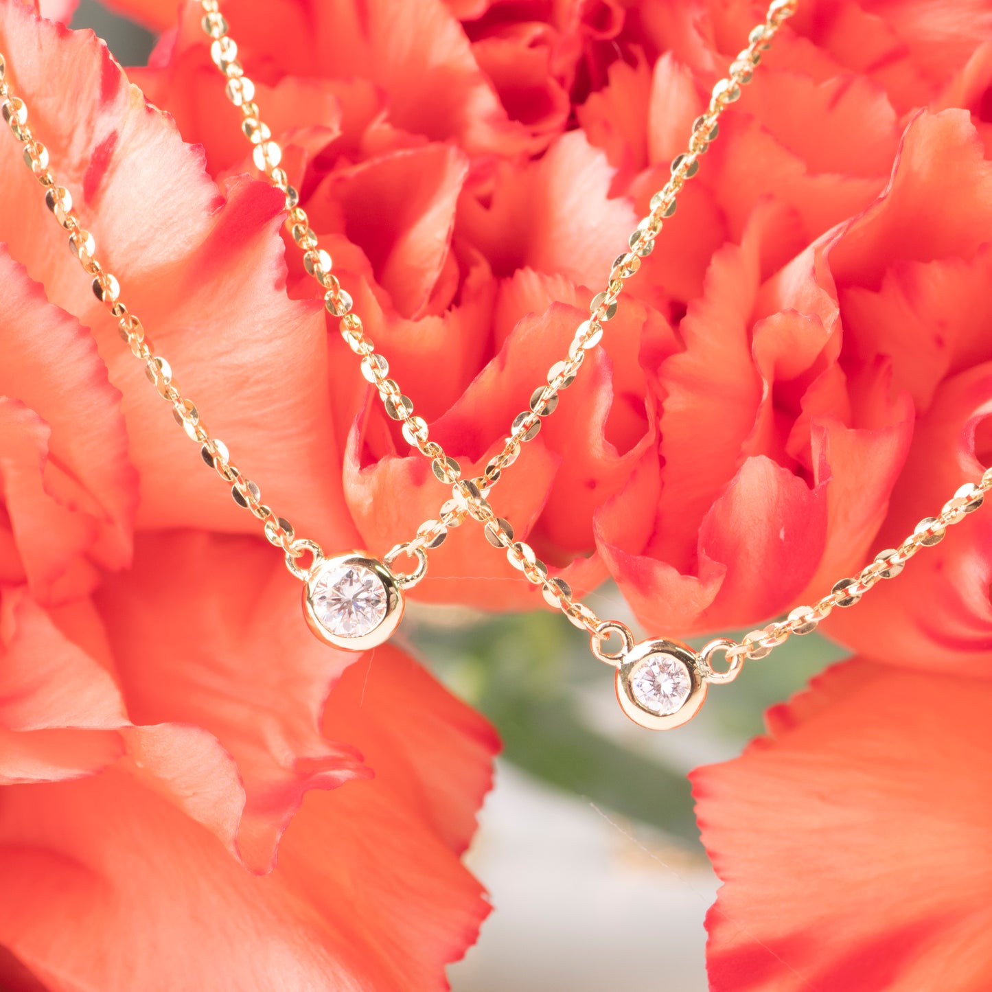 【一粒ダイヤモンド】ネックレス 0.06ct