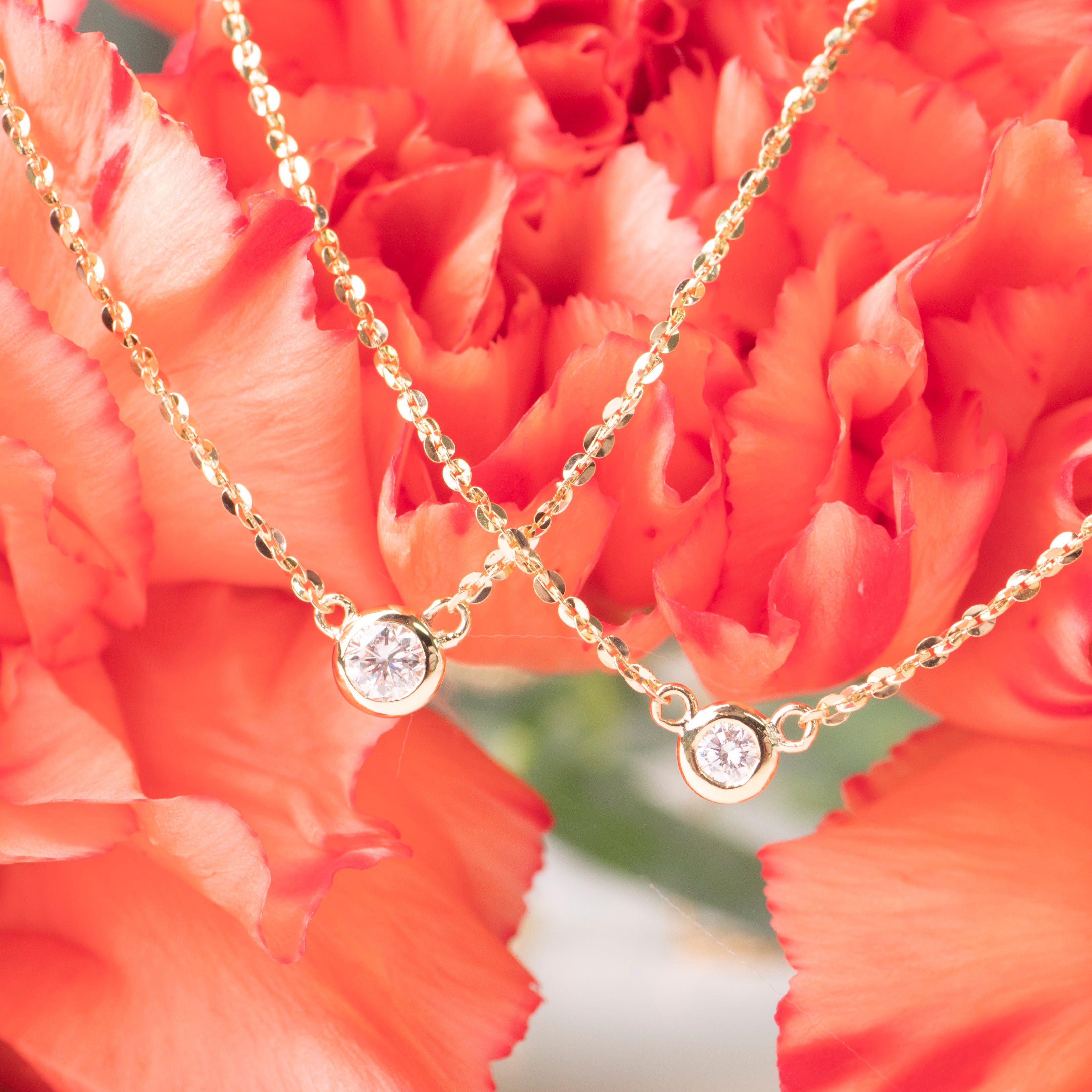 【一粒ダイヤモンド】ネックレス 0.1ct