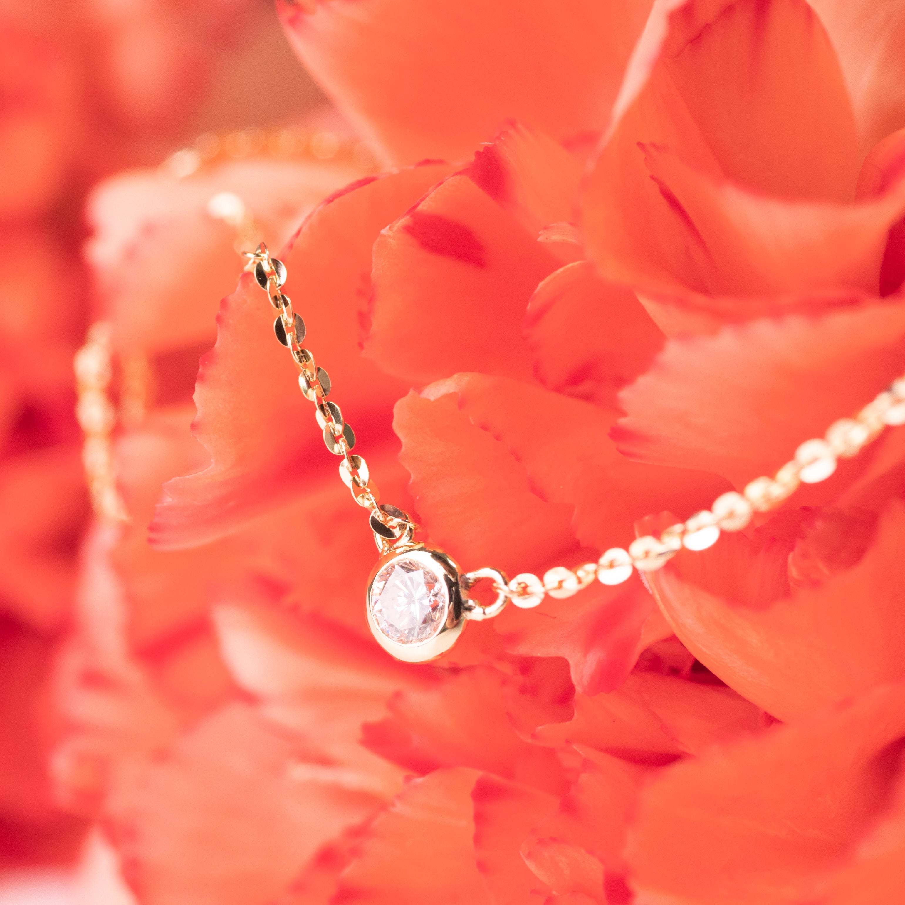 【一粒ダイヤモンド】ネックレス 0.1ct