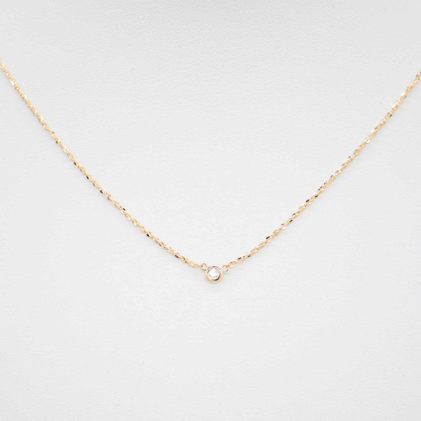 【一粒ダイヤモンド】ネックレス 0.06ct