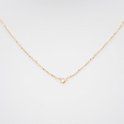 【一粒ダイヤモンド】ネックレス 0.06ct