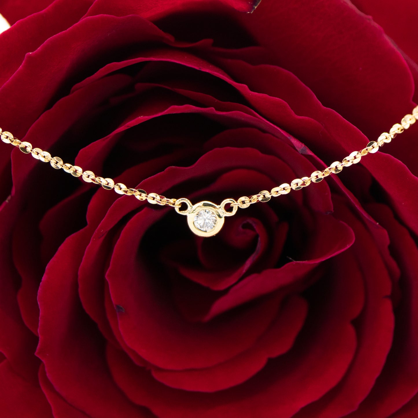 【一粒ダイヤモンド】ネックレス 0.06ct