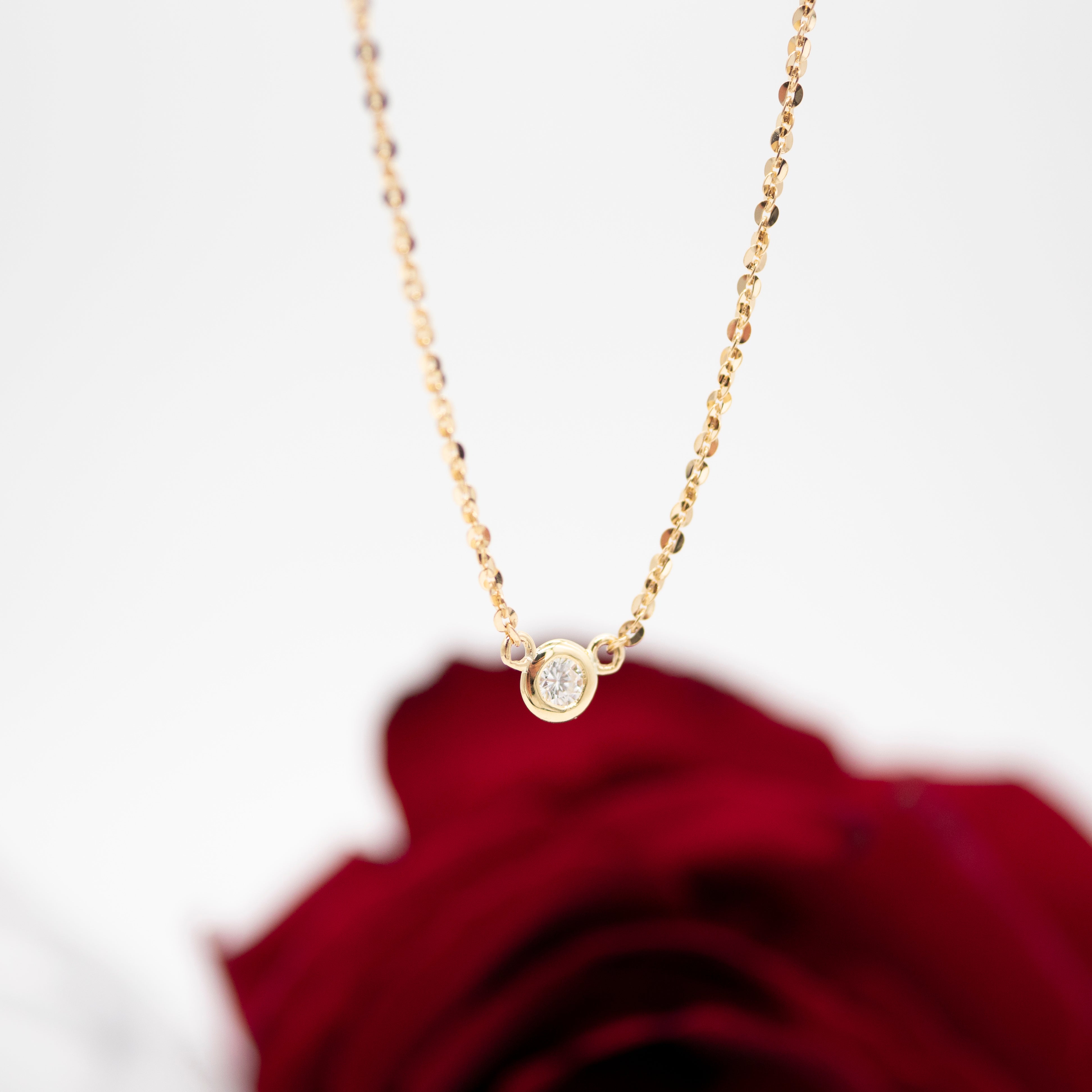 【一粒ダイヤモンド】ネックレス 0.06ct