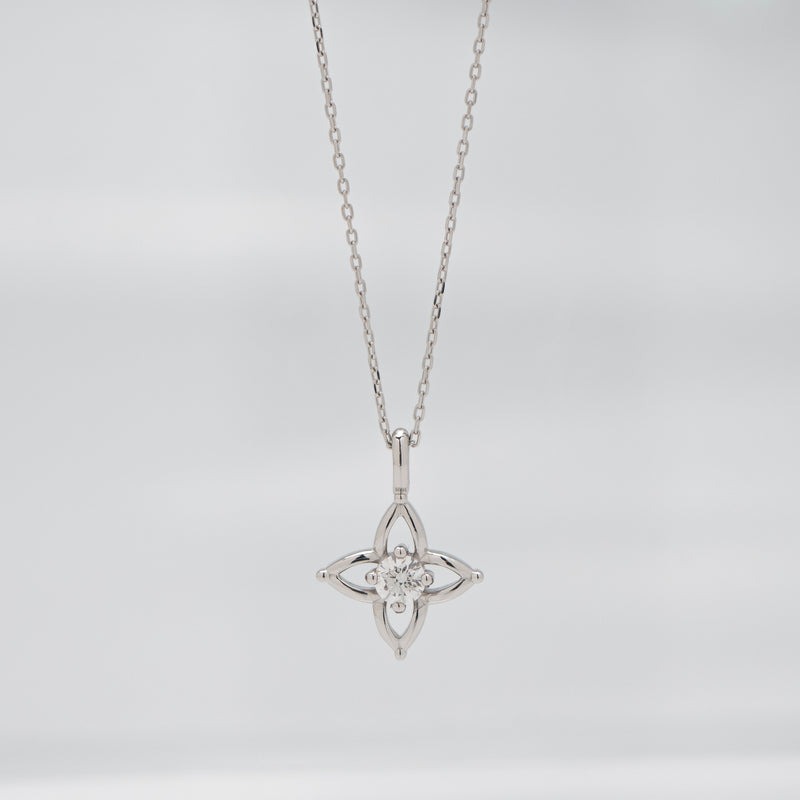 スノーフレークネックレス 0.1ct