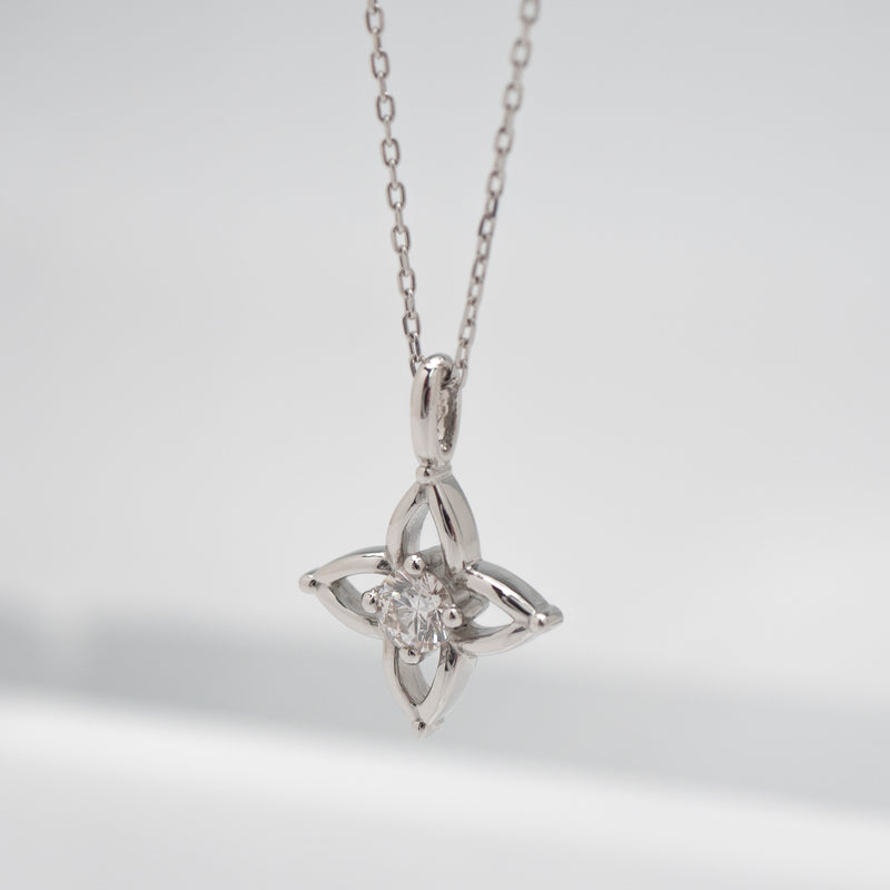 スノーフレークネックレス 0.1ct